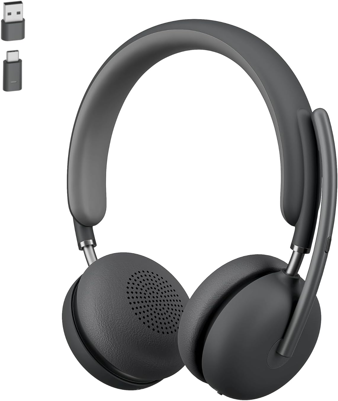 Logitech Zone 950 Premium Noise Canceling Headset with Hybrid ANC, Bluetooth, USB-C, USB-A, Certified for Zoom, Google Meet, Google Voice, and Fast Pair - Graphite