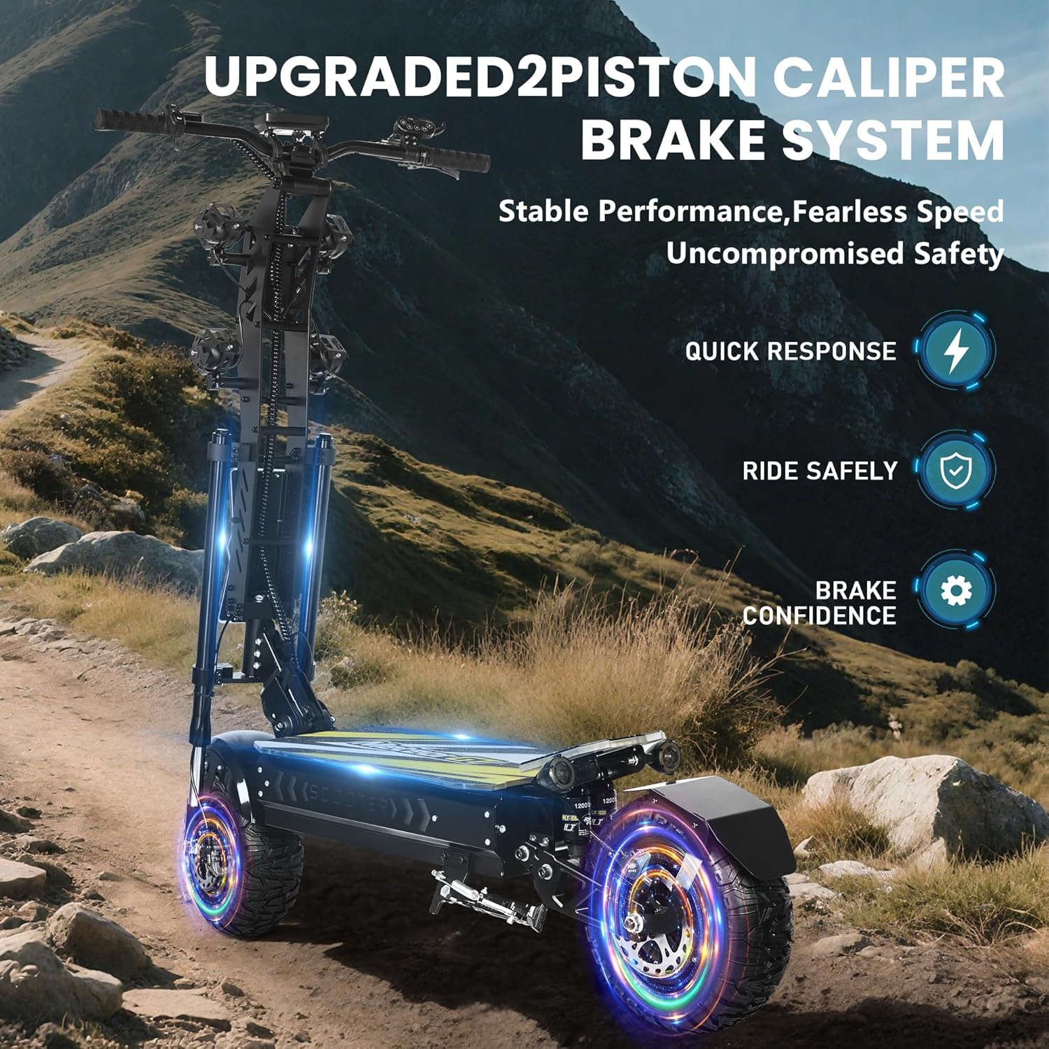 Electric Scooter for Adults, 10000W Dual Motor, 68 MPH Max Speed, 72V Removable Battery, 13