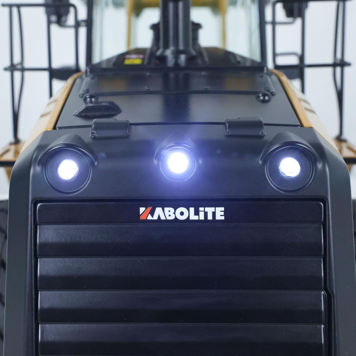 Kabolite Hydraulic RC Loader 2.4G 1/16 for Construction Vehicle Huina K966 7500Mah Battery Charger Lights Flysky ST8 Radio Painted Yellow