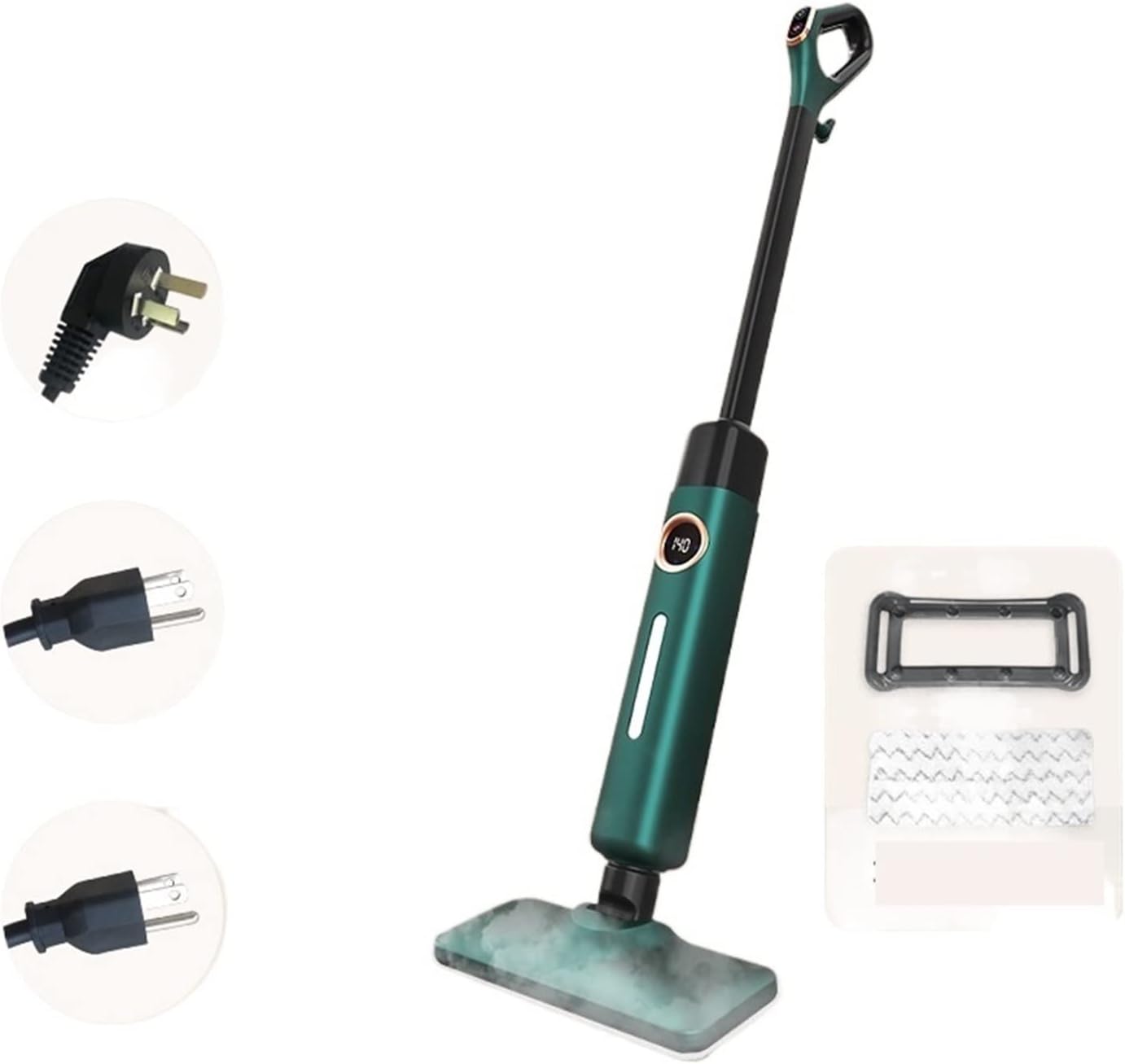 A1DFDFGOQSFG Steam Mop Cleaner 10-in-1 Laminate/Hardwood/Tiles/Carpet Kitchen - Garment - Clothes - Pet Friendly Steamer Whole House Multipurpose Use (Color : Black, Size : 1) (Blue 1)