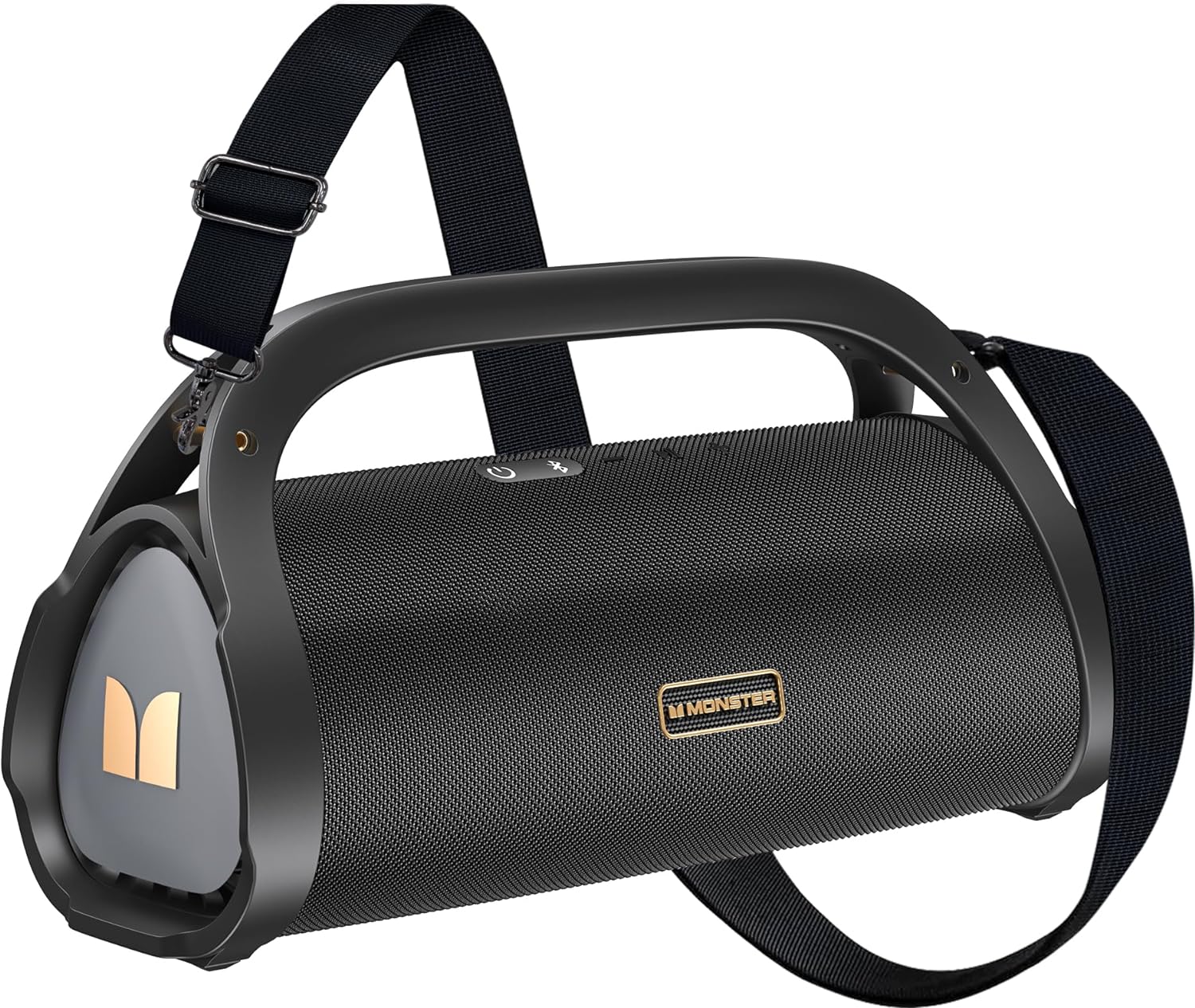 Monster Adventurer Max Portable Bluetooth Speaker, IPX7 Waterproof Wireless Speaker with Double Subwoofer Rich Bass, 100W Stereo Loud Sound with 24H Playtime for Outdoor, Beach, Gold