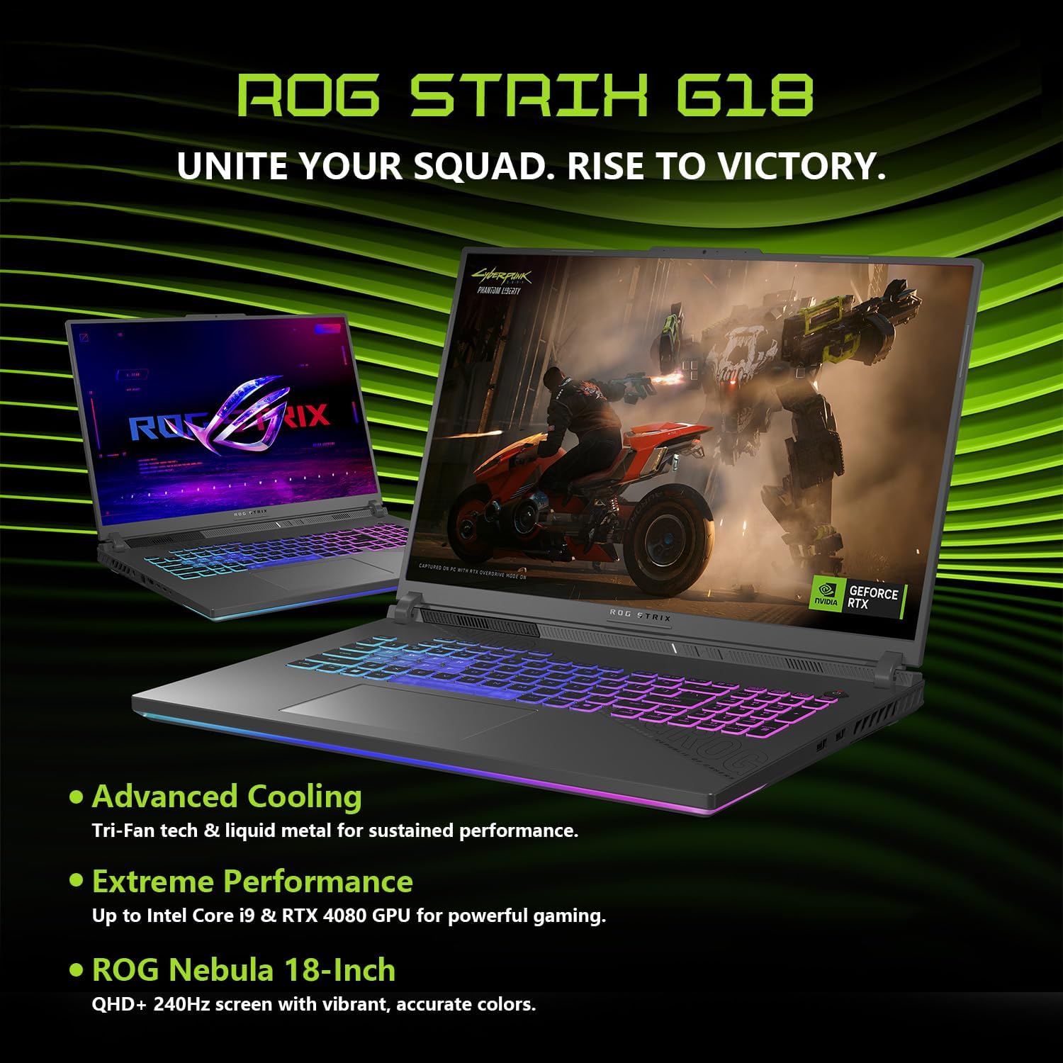 ASUS ROG Strix G18 RTX 5070 Pro Gaming Laptop, 18“ ROG Nebula 2.5K 240Hz/3ms, AMD Ryzen 9 8940HX, NVIDIA RTX 5070 with ROG Boost, 64GB DDR5, 4TB SSD, RGB KB, ROG Cooling, Bundle with HyperX Headset