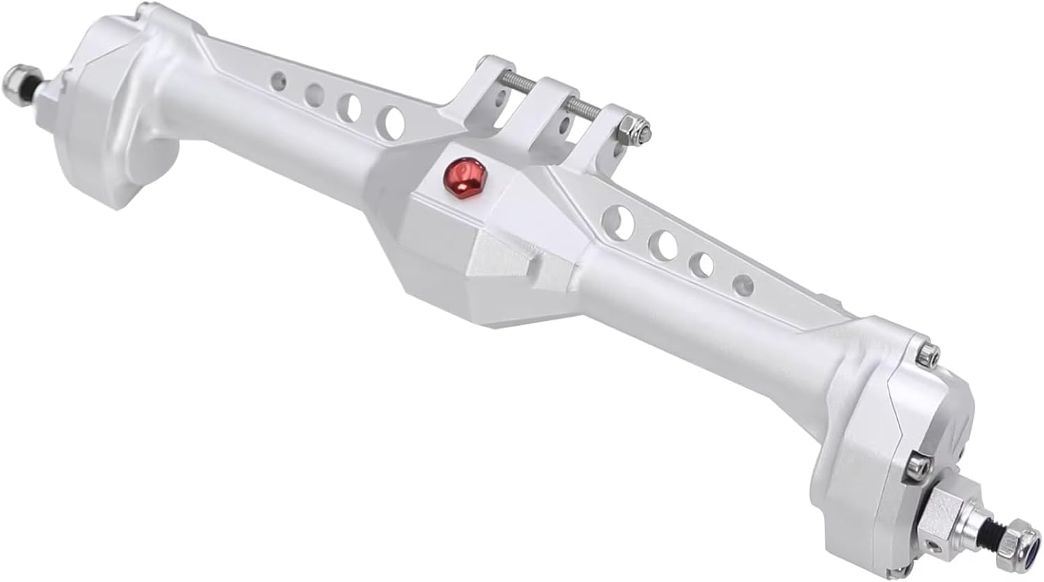 RC Car Parts Compatible with Vanquish VS4-10 for Phoenix 1/10 RC Crawler Car Upgrade Parts Aluminum Front Rear Portal Axle Complete Set(Silver,Rear)