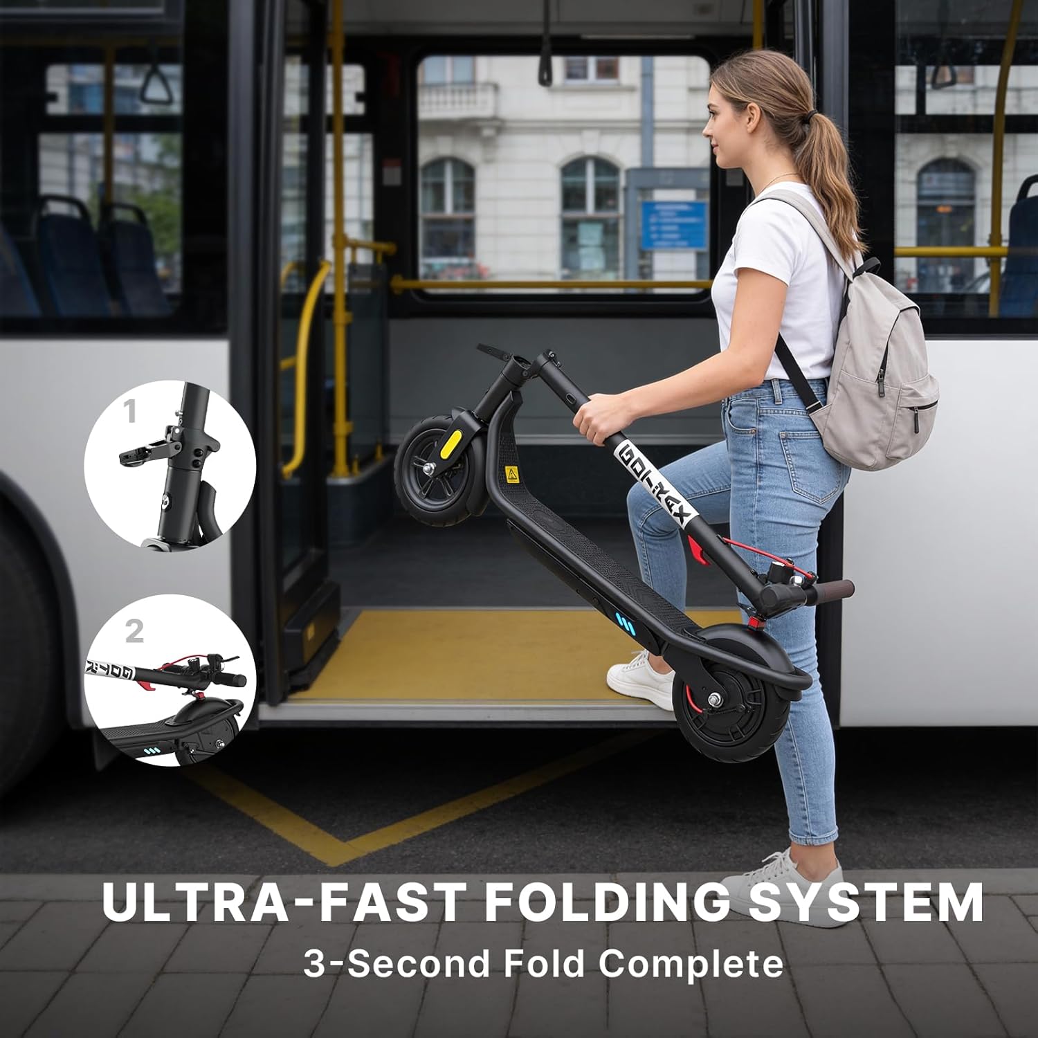 Gotrax Electric Scooter for Adults, Max 12 Mile Range & 15.5Mph by 250W Motor, 8.5