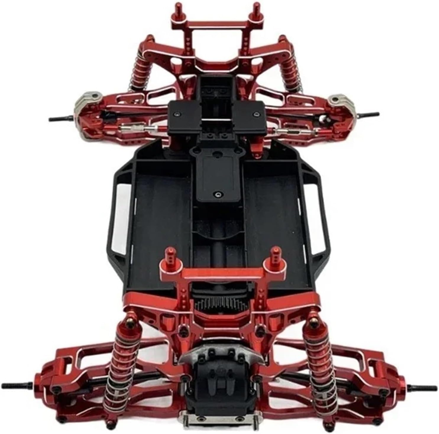 RC Crawlers Spare Parts for UD1201 UD1202 1/12 PRO Metal Steering Cup Front and Rear Suspension Arm Shock Tower Link Kit RC Car Upgrade Parts Accessories(Red)