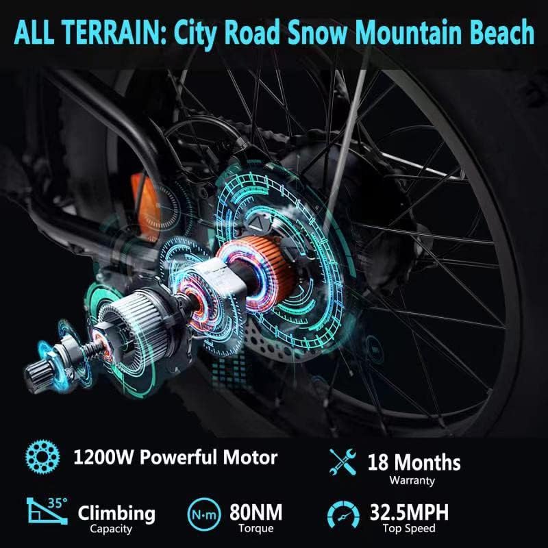 SMARTRAVEL Electric Bike for Adults,Ebike with Powerful Brushless Motor,25Ah Battery,UL&GCC Certification,20”x4.0 Fat Tire,Commuter Electric Bicycle,with Front/Rear Turn Signals