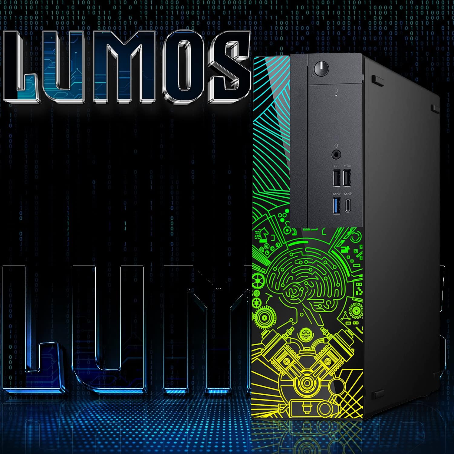 Lumos 8 Gaming Desktop PC, Intel Core i7 6th Gen, GT 1030 2GB DDR5, 8GB RAM, 256GB SSD, RGB Kit, Win 11 (Renewed)