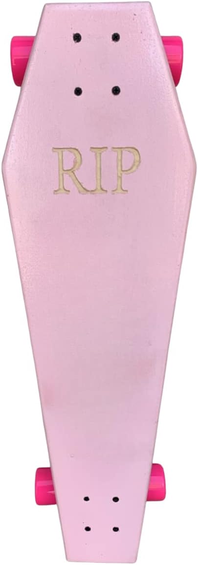 Coffin Death Tarot Pink Skateboard | Longboard | 30x9 | Coffin Croozer
