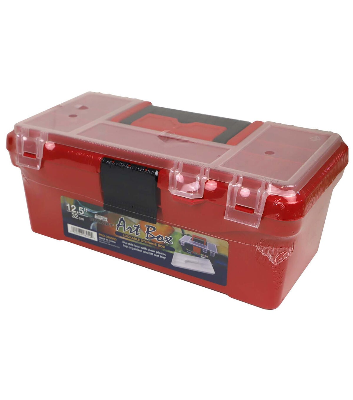 Pro Art 12.5 Red Lockable Storage Box