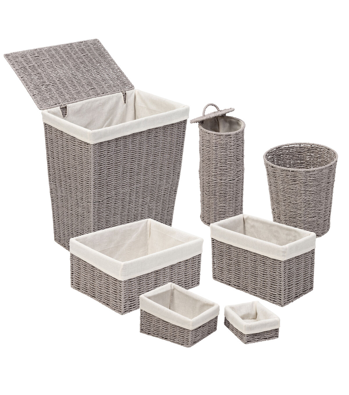 Honey Can Do 7pc Twisted Paper Rope Woven Baskets