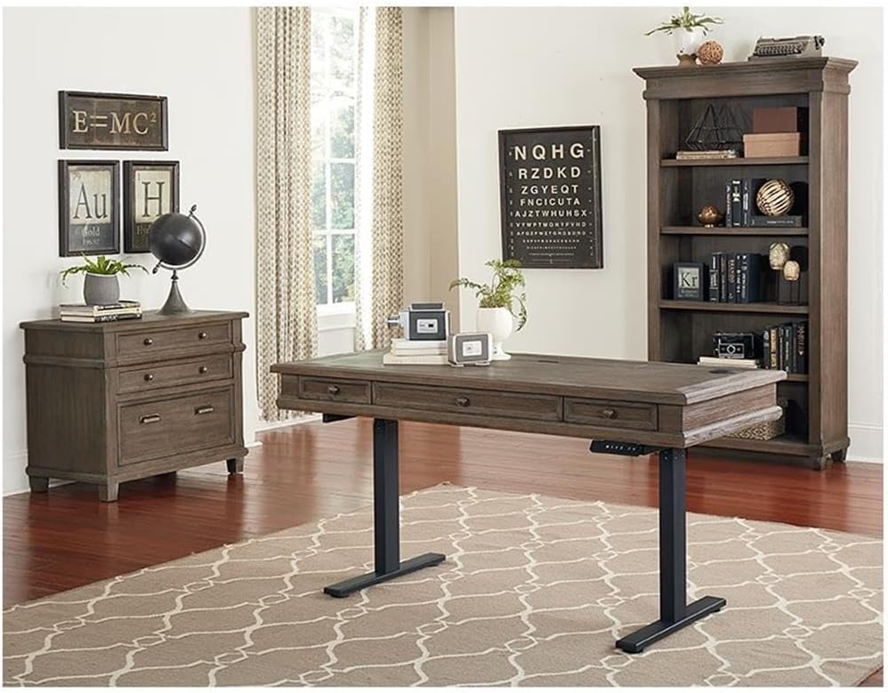 Martin Furniture Open Bookcase, Weathered Dove