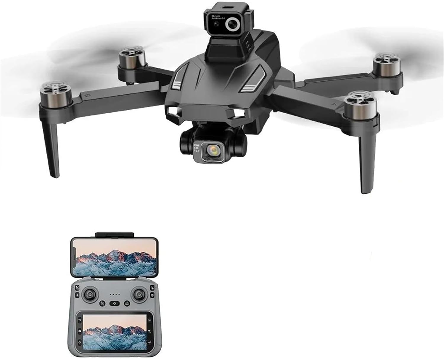 Dual battery,F204 Original Upgraded RC Drone with 4k professional HD camera 5G WiFi Brushless laser barrier avoidance Folding quadcopter