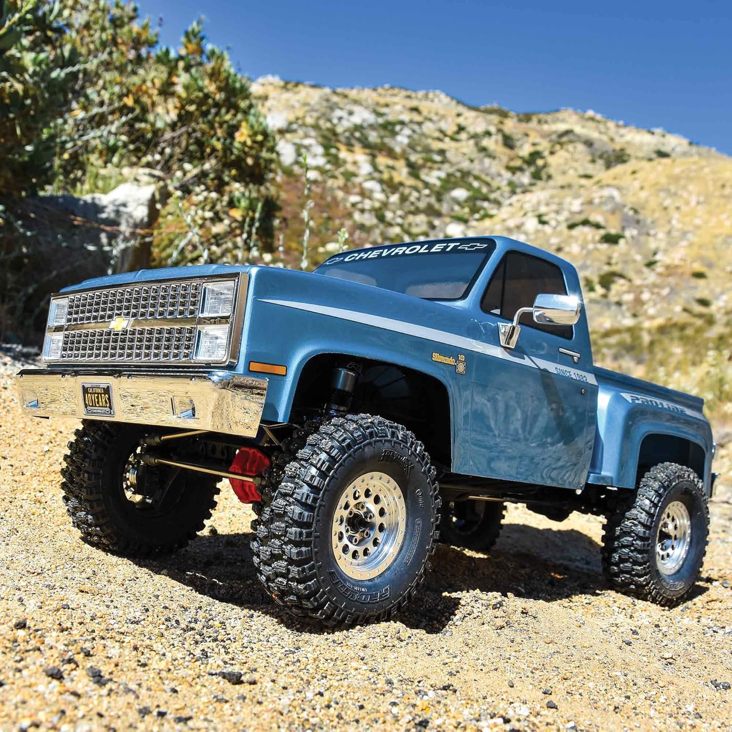 Axial RC Truck 1/10 SCX10 III Pro-Line 1982 Chevy K10 4WD Rock Crawler Brushed RTR (Battery and Charger Not Included), AXI03029, Blue