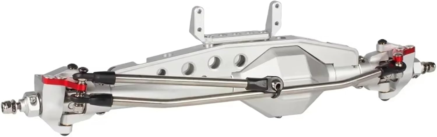 RC Car Parts Compatible with Axial for Spawn RR10 for Bomber 90018 SMT10 for Capra for Buggy Roll Cage for Chassis Front Rear Axle Set 1/10 RC Crawler(Silver,Rear and Front)