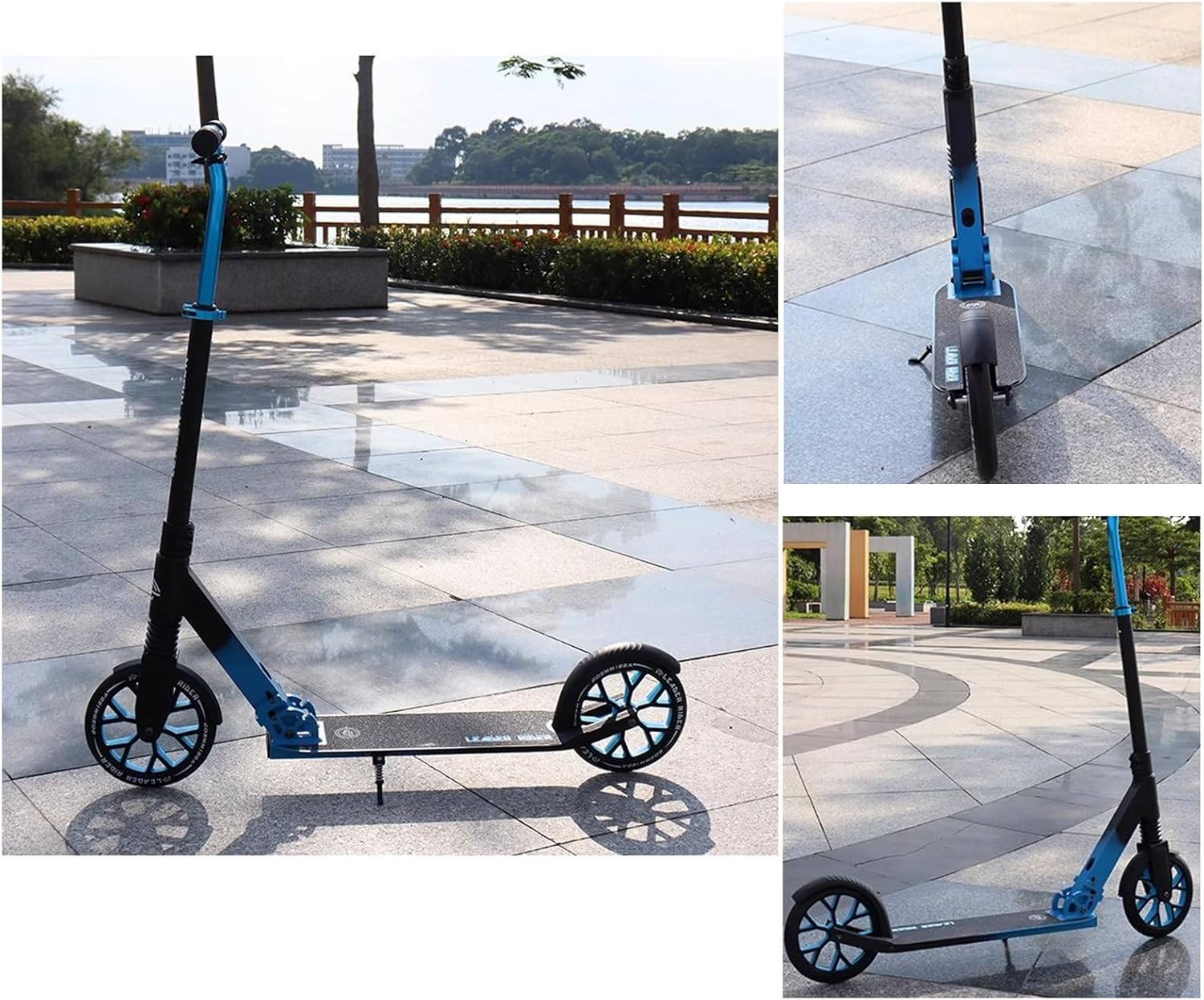 Kick Scooter for Teens & Adults,Scooters for Kids 6 Years And Up,3 Adjustable Height,Big Wheels,Lightweight, Anti-Slip Rubber Grips,Non-Slip Thickened Deck,Shock Absorber, Portable Kick Scoote