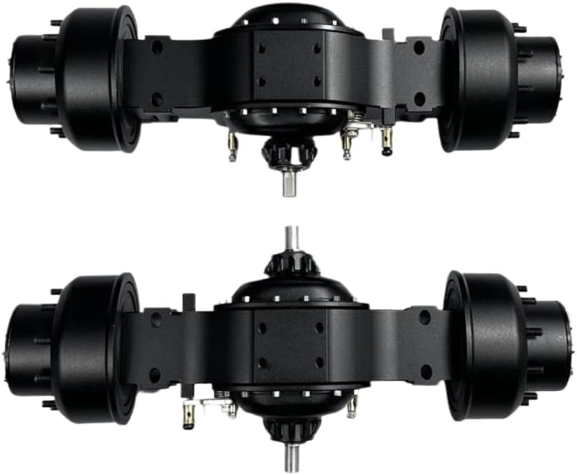 1 14 RC Aluminum CNC Integrated Locking Differential Rear Axle Compatible with 1 14 RC Accessories Parts(2 axles)