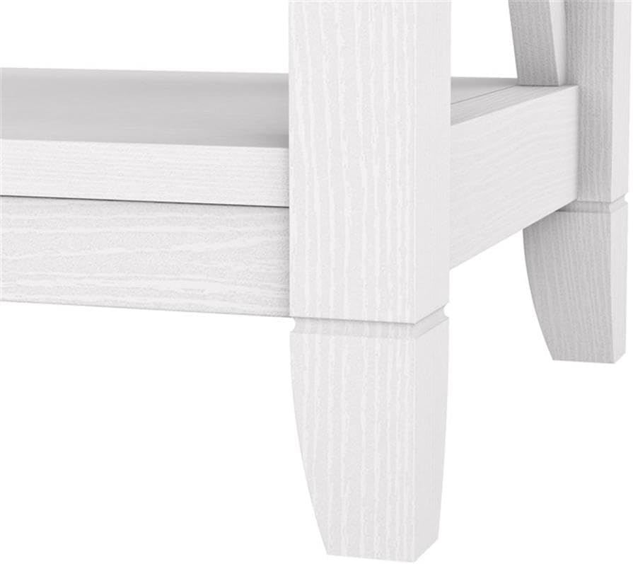BOWERY HILL 5 Shelf Bookcase Set in Pure White Oak - Engineered Wood