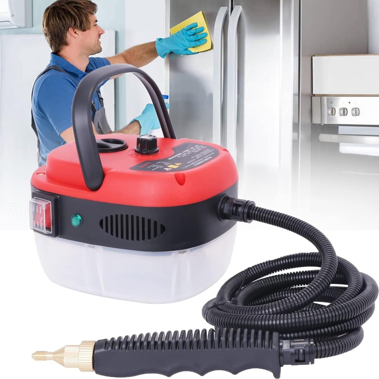 High Pressure Steam Cleaner, 2500W Handheld Portable Cleaning Machine for Home Use, Effective for Grout, Tile, Car Detailing, Kitchen, Bathroom