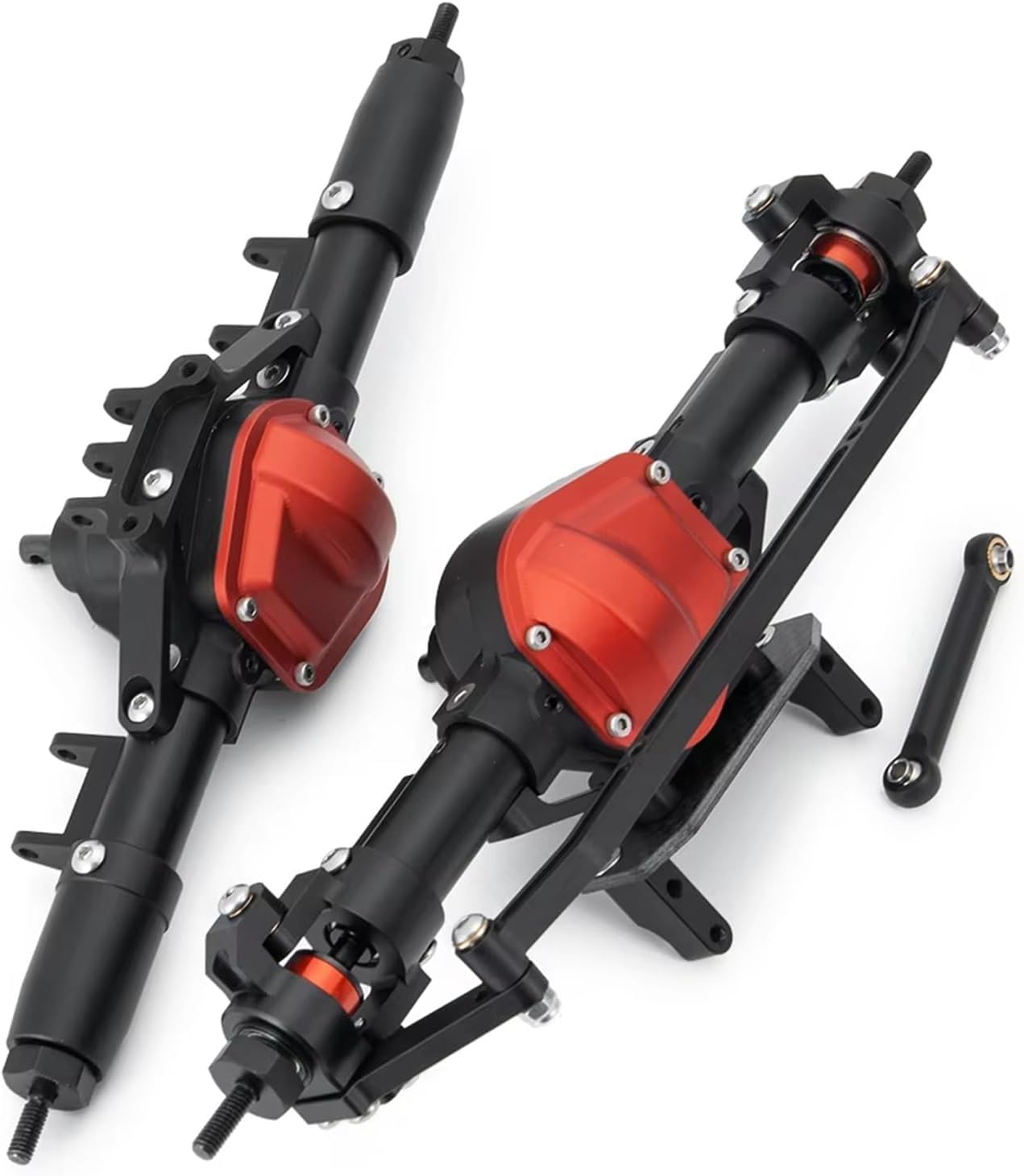 RC Car Parts Compatible with Axial for SCX10 90047 for Wrangler 1/10 RC Crawler Car Accessories Aluminum Alloy Front Rear Axle Portal Axle(Rear and Front)