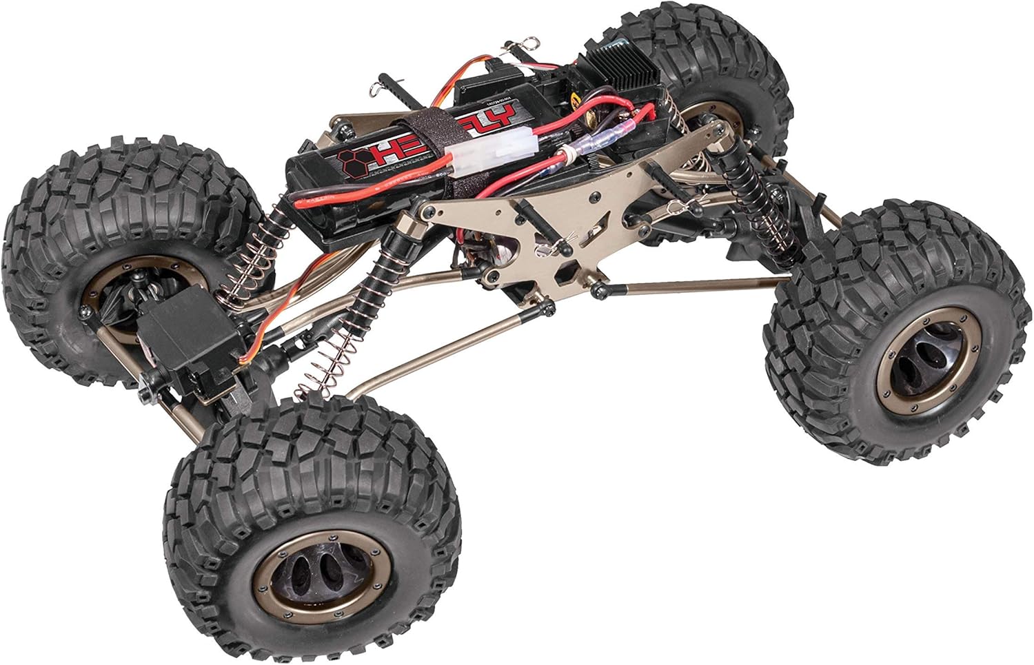 Redcat Racing Everest 10 1/10 Scale Electric RC Rock Crawler, 4WD Shaft Driven RC Truck with Waterproof Electronics, Aluminum Chassis, Beadlock Tires, 2.4GHz RTR with Battery & Charger- Red and Black