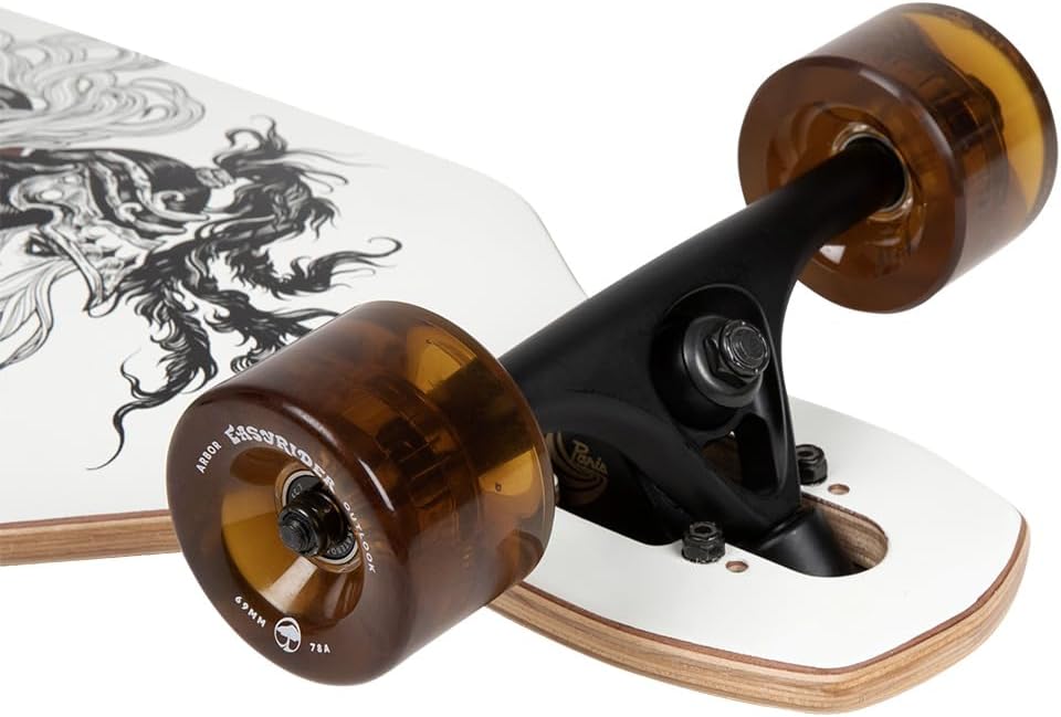 Arbor Bamboo Axis 40″ K. Darmaeva Pro Model Longboard Complete – Drop-Through Longboard Deck with Bamboo & Maple Construction, Stable Carving & Cruising Board