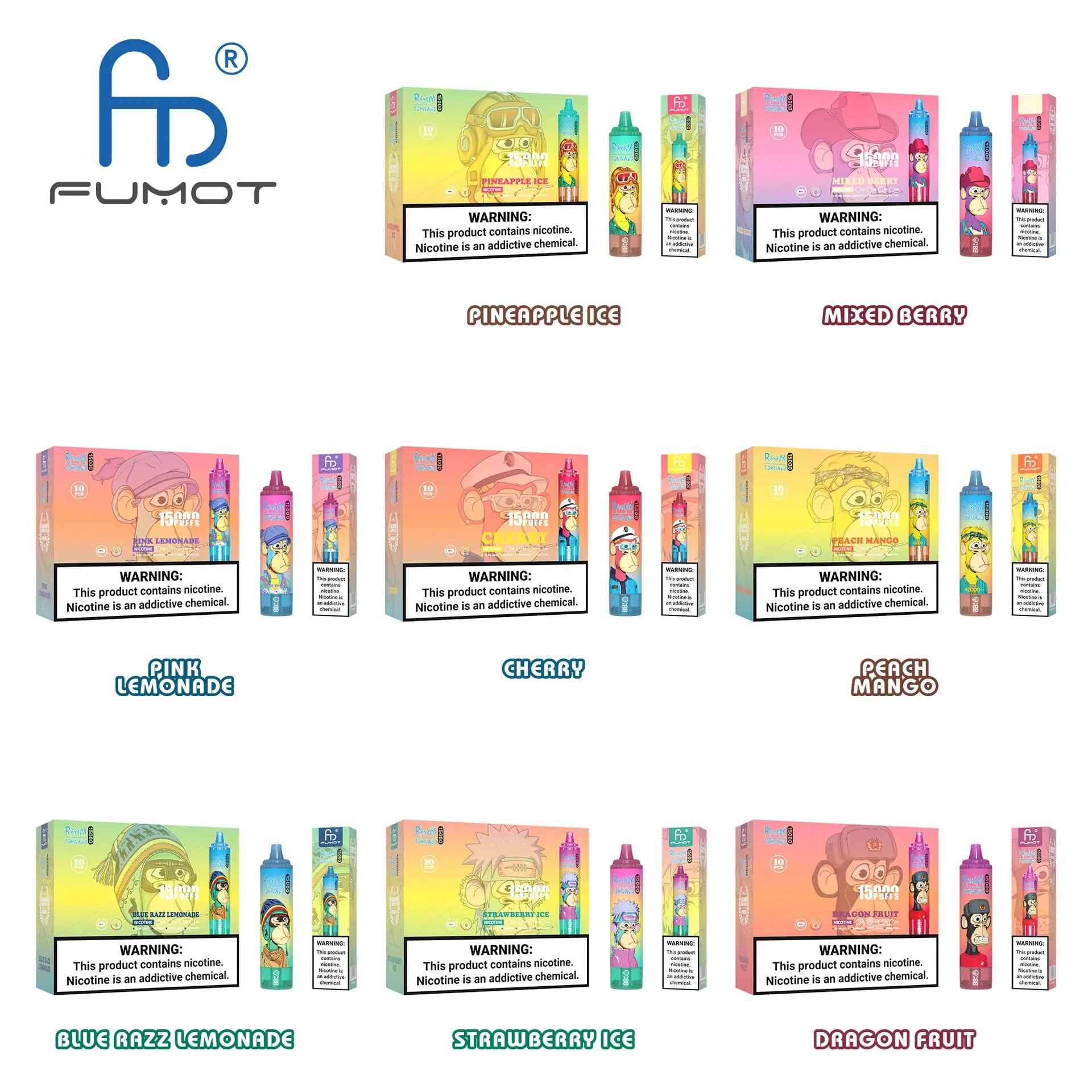 FUMOT TORNADO 15K (20pcs) - MYEU VAPES