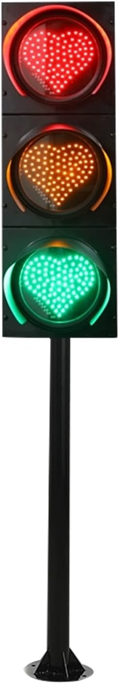 Traffic Stop Light Indicator Light, Love Red/Green Stop and Go Light, Outdoor Waterproof Indicator Warning Light, Waterproof IP65, for Birthday Party Decor, Store Display(Natural)