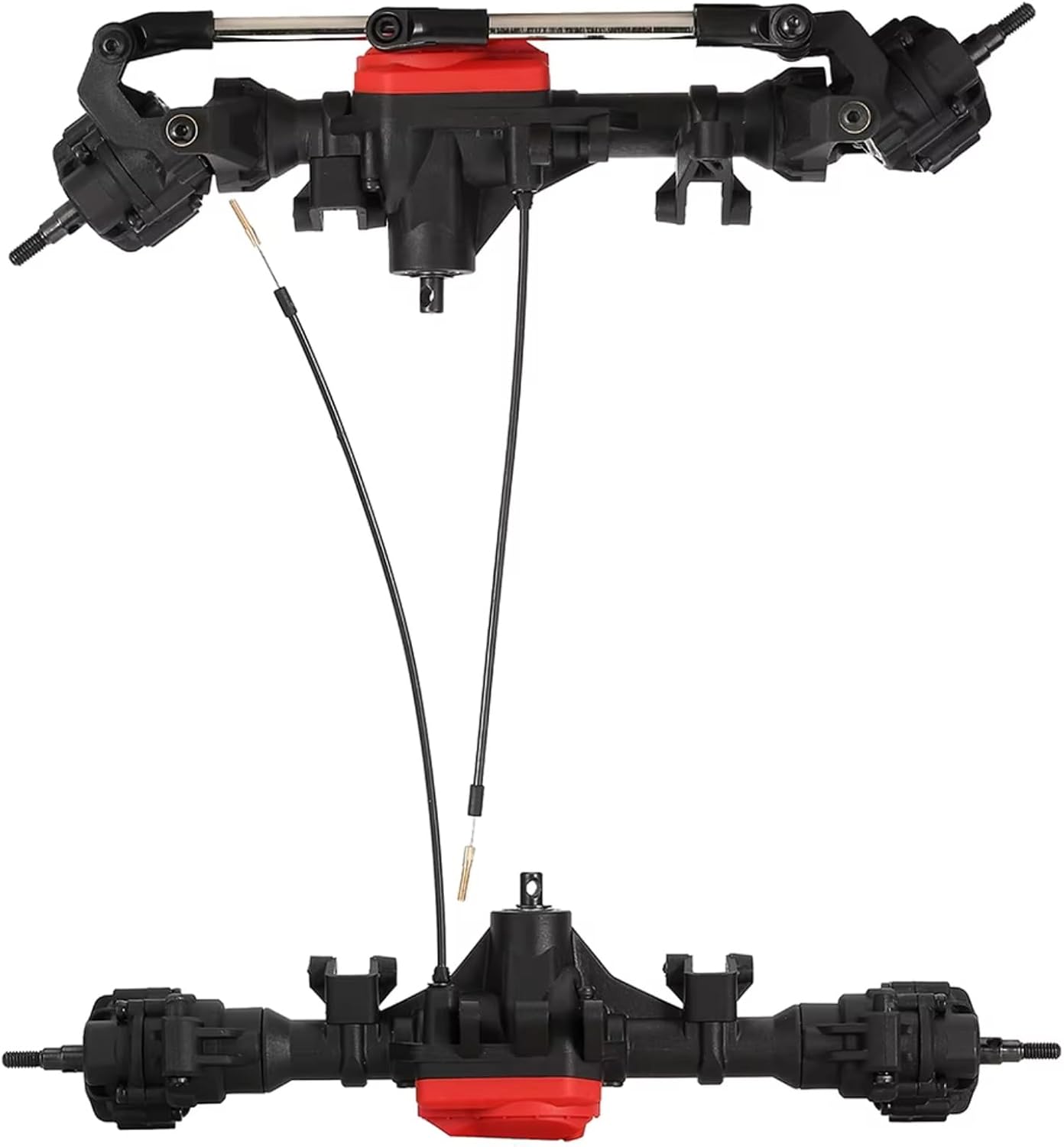 Rc Front Rear Axle for Traxxas for TRX-4 1/10 RC Car Upgrades Parts Axle Metal RC Portal Axles Front and Rear Axle with T-Lock Differential