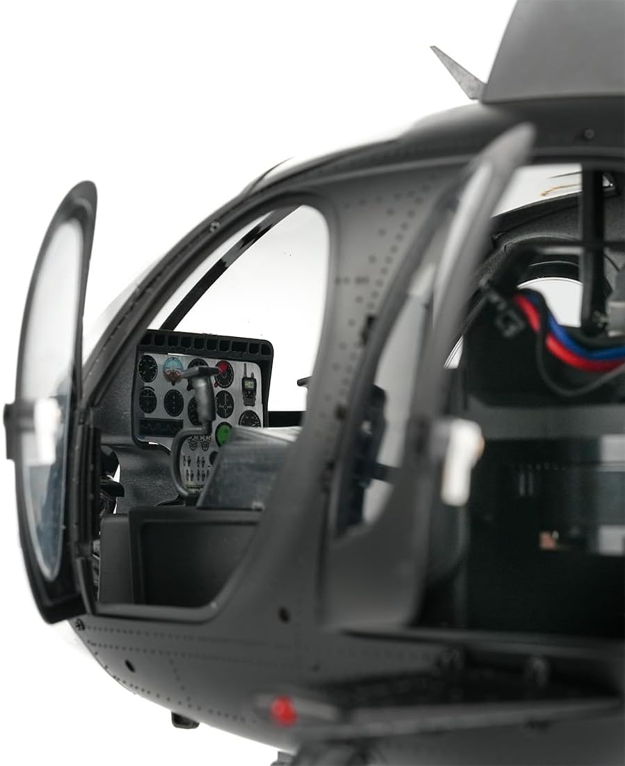 F119S MD500 Little Bird RC Helicopter with GPS, 1/16 Scale 9CH Military Helicopter Aircraft, Optical Flow, Adjustable Throttle, 6G/3D & Openable Cockpit for Hobbyists (Black 1 Battery)