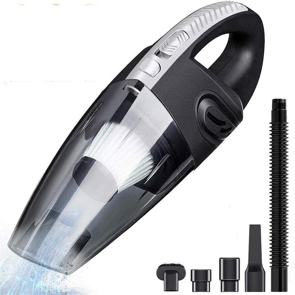 QERMXYRI Handheld Vacuum Cordless 120W 4kpa Suction Vacuum Cleaner with Filter,Rechargeable 2000mAh Lithium Battery, Wet Dry Pet Hair,Travel - Car Accessories
