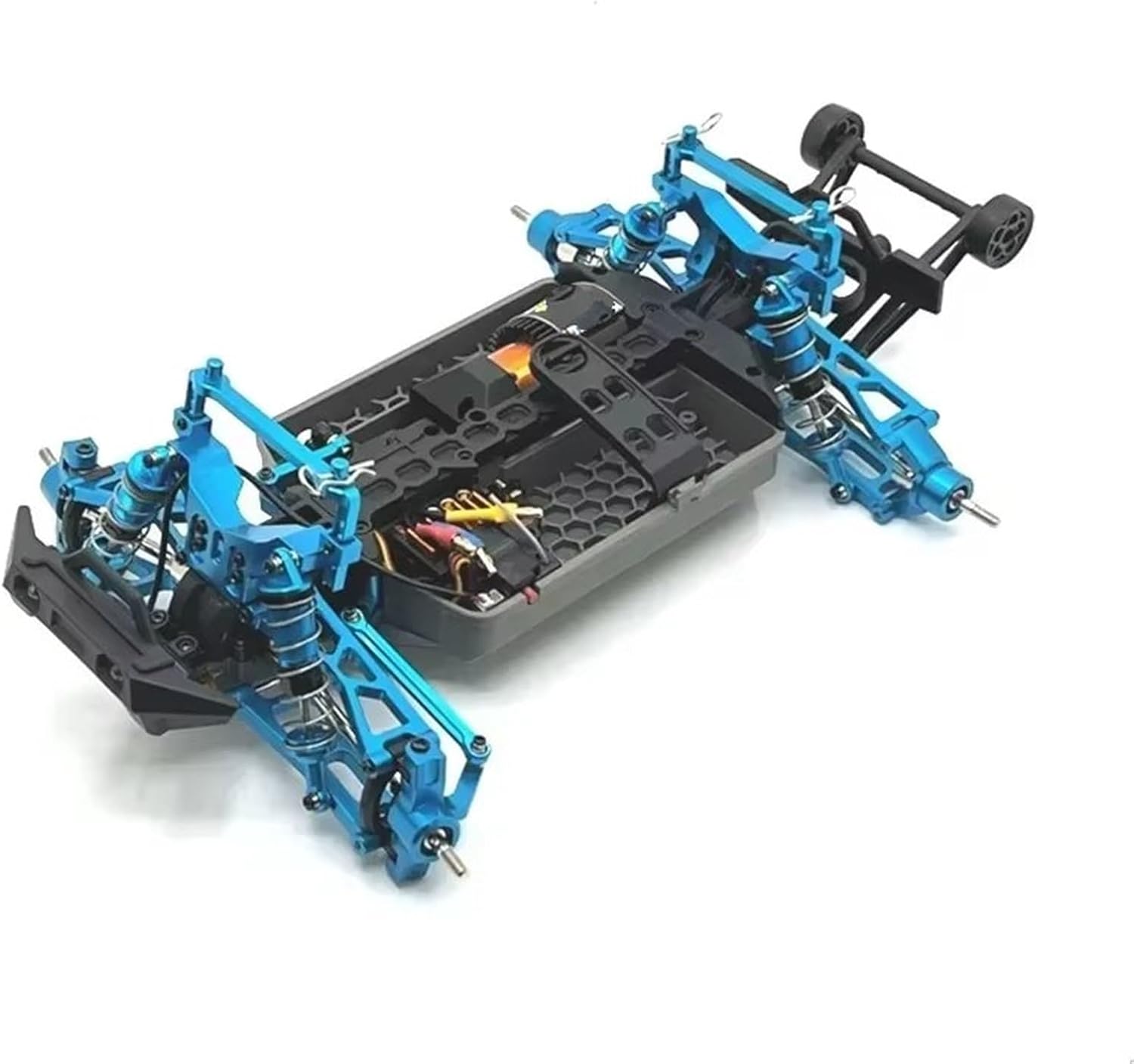 RC Crawlers Components For HSP 1/14 14321 14322 14331 14332 14421 14422 14431 14432 C8802 For YDJ-D879 Shock Absorber Swing Arms Steering Cup RC Car Parts Metal Upgrade Accessories(Blue)