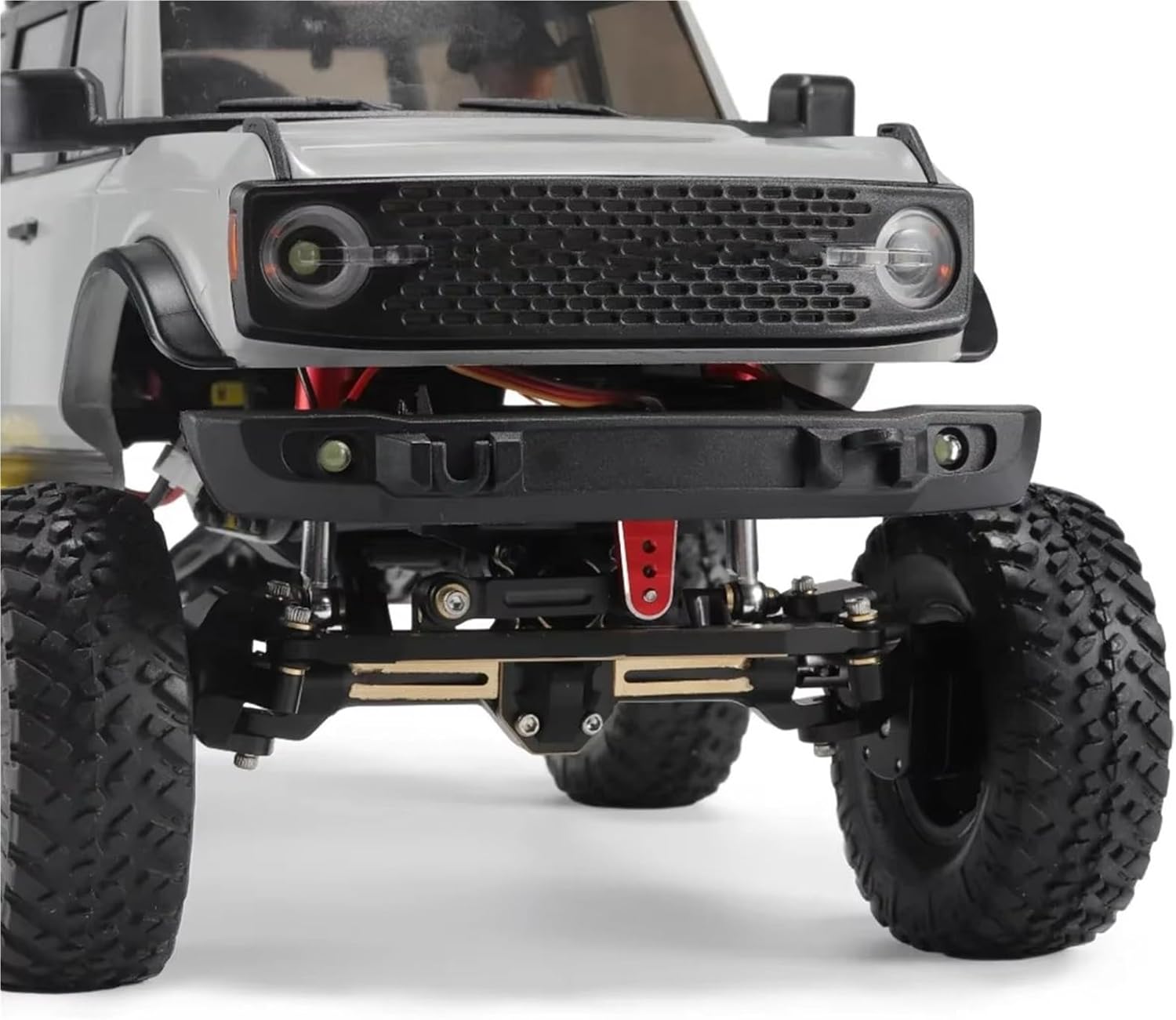 RC Car Parts Compatible with Axial for SCX24 for Bronco for Gladiator 90081 C10 Machined Brass Portal Axle with Steering Link Wheels 1/24 RC Crawler