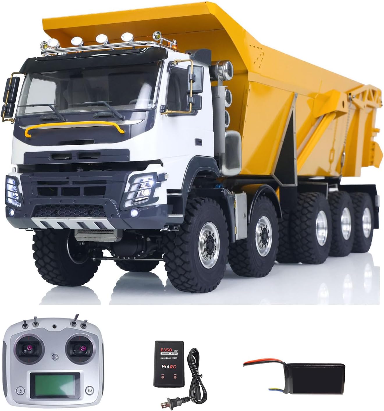 TOUCAN RC HOBBY 1/14 219 3Speed RTR RC Hydraulic Dumper Metal Radio Controlled Truck 10X10 10X6 RC Tipper Differential Locks Sound Battery