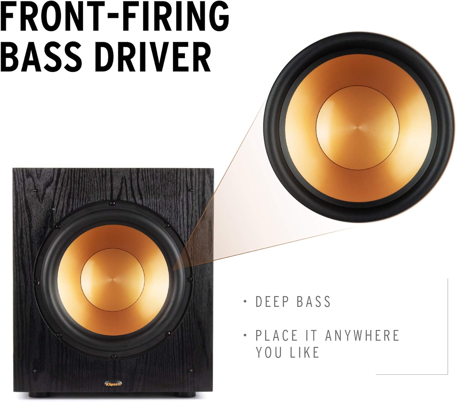 Klipsch Synergy Black Label Sub-100 10 Front-Firing Subwoofer with 150 Watts of continuous power