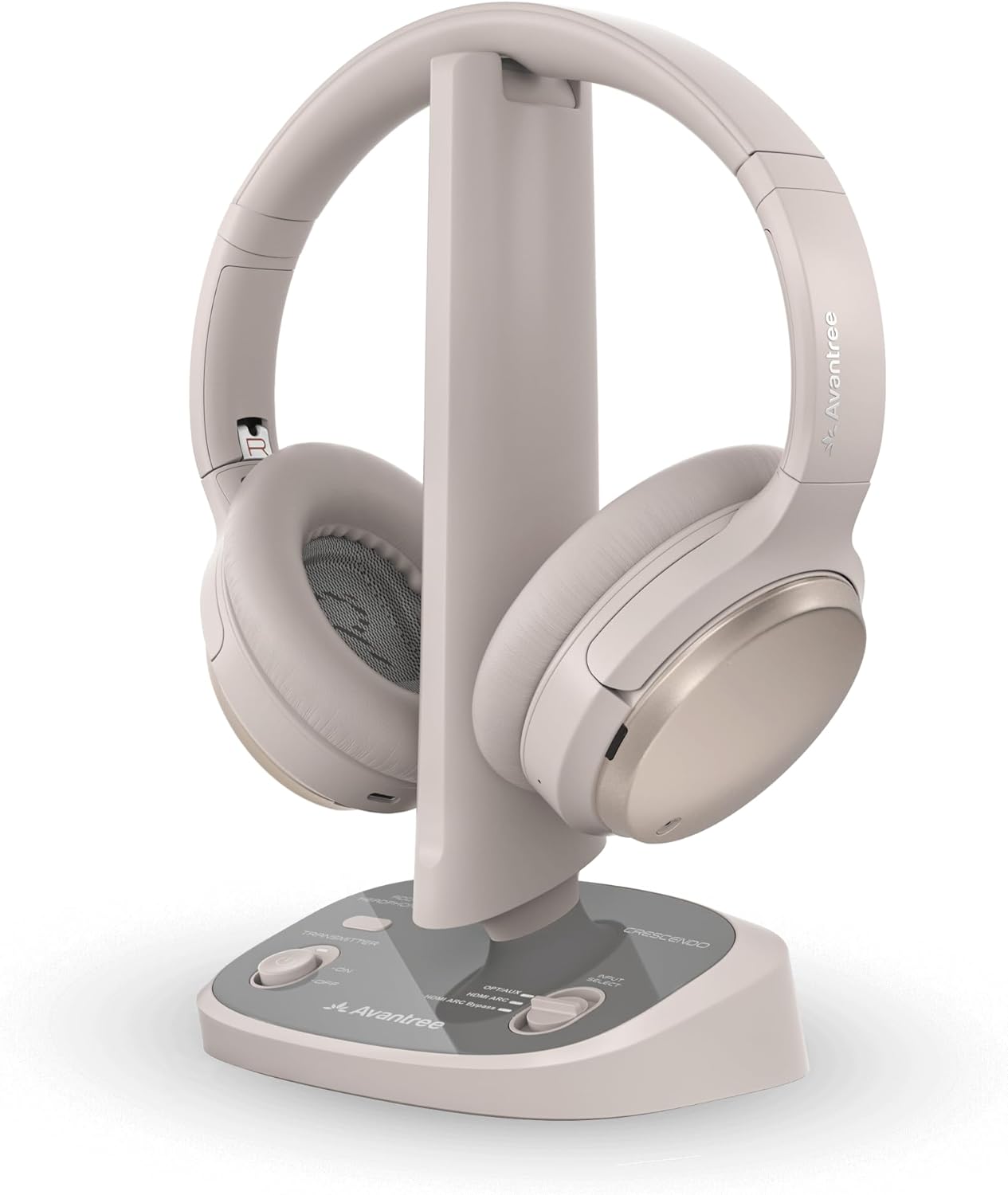 Avantree Crescendo Me - Personalized Sound Wireless TV Headphones for Seniors & Hard of Hearing, Clear Voice & Volume Boost, HDMI ARC Passthrough for Soundbar, Replaceable Battery, Works with Most TVs