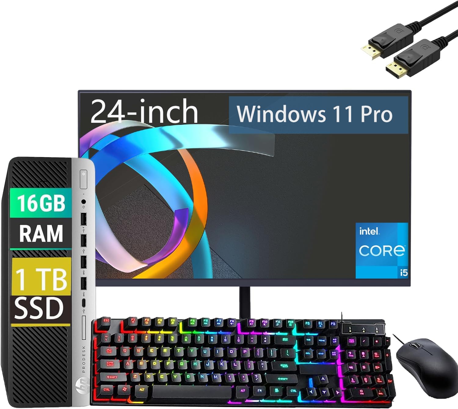 HP ProDesk 600 G4 SFF Desktop PC, 24