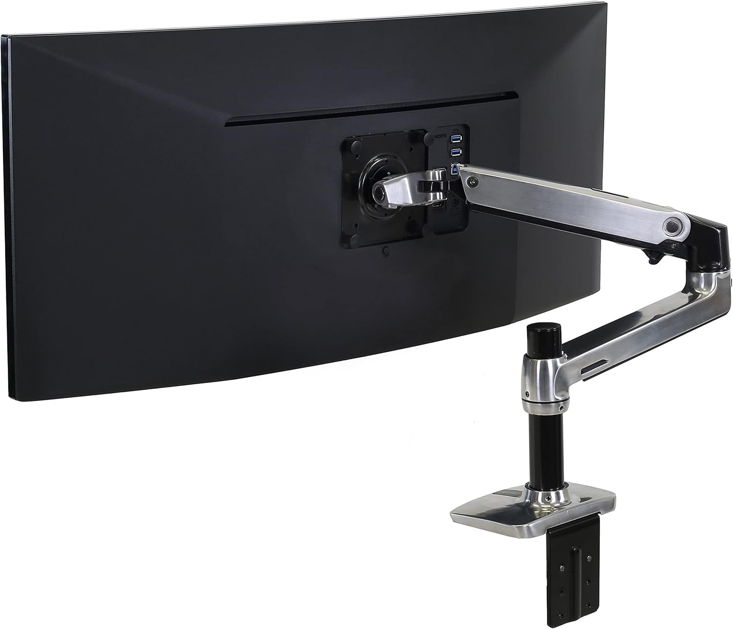 Ergotron – LX Monitor Arm, Single Monitor Desk Mount – fits Flat Curved Ultrawide Computer Monitors up to 34 Inches, 7 to 25 lbs, VESA 75x75mm or 100x100mm – Polished Aluminum