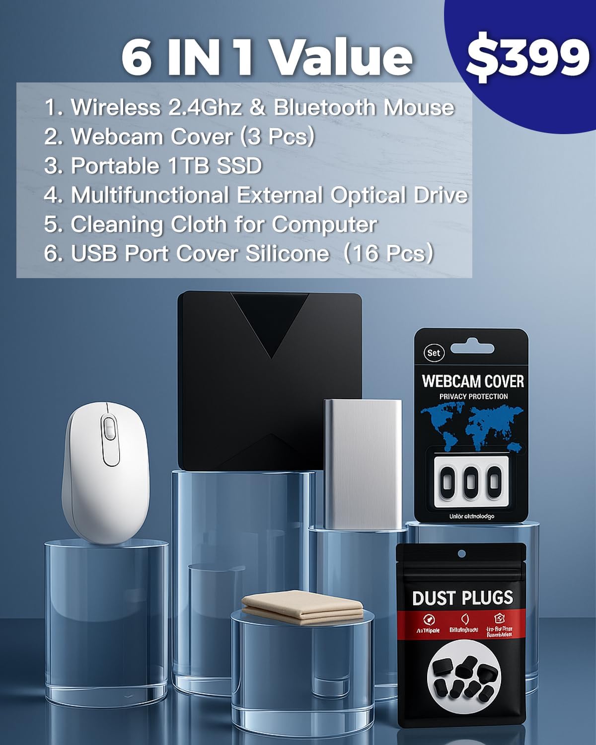 HP 17-inch Touchscreen Business Laptop · Intel 12-Core Ultra 7 255U · 12 NPU Tops · AI Copilot Ready · HD+ Display · Backlit KB · Privacy Camera · Win 11 Pro · w/Accessory (32GB DDR5 | 1TB SSD)