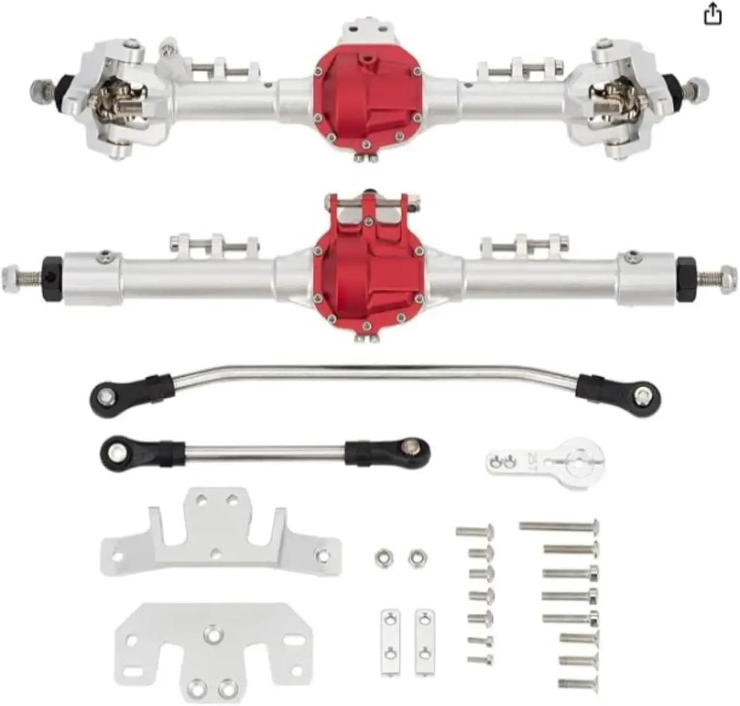 RC Vehicle Axles Compatible with Axial for SCX10 1/10 RC Car Part RC Car Accessories Replacement Parts Aluminum Alloy Front Rear Axle RC Car Axles