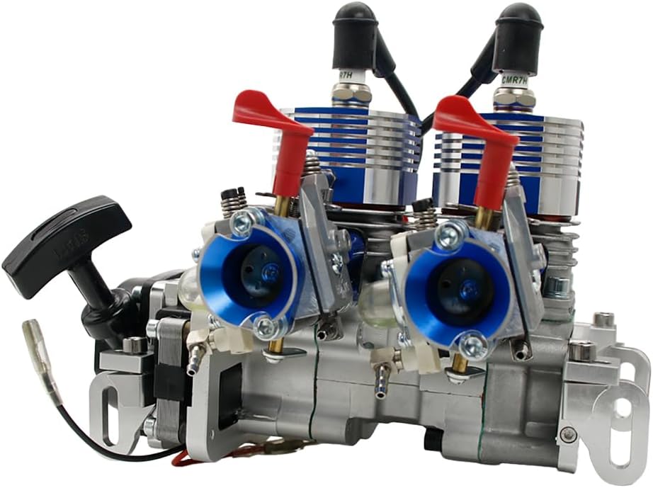 FLMLF 58cc Twin-Cylinder Engine Fit for Zenoah CY RCMK Marine QJ Engines Rc Boat Toys Parts (Reverse)