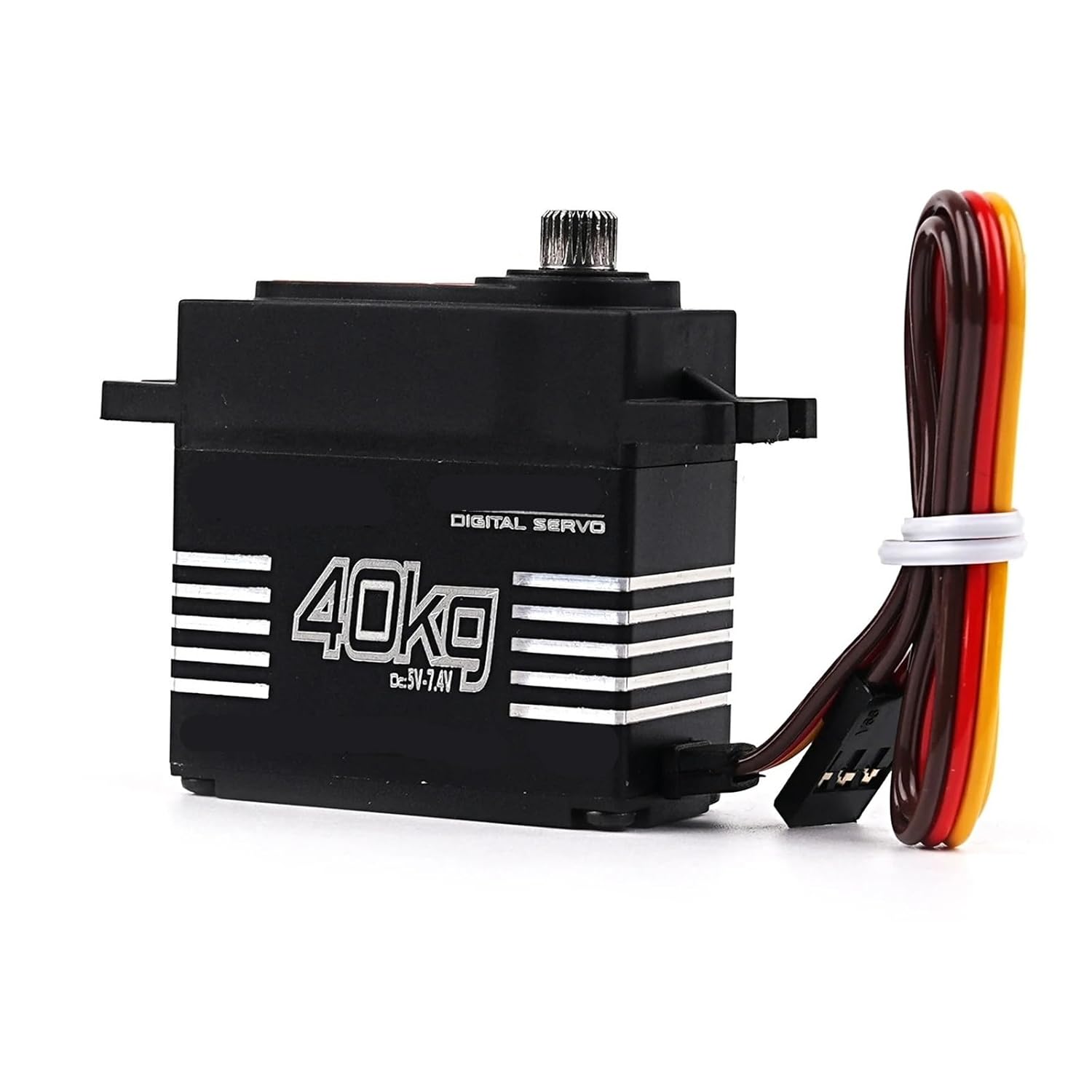 40KG RC Digital Servo High Torque Metal Gear 1:8 1:10 TRX6 Scx10 Tracked Robot(2PCS 270 Degrees)