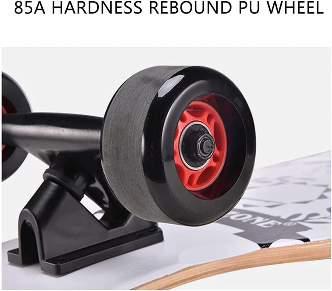 Skateboard 42 Inch Longboard Deck-Mounted Snowboard Freestyle Longboard Skateboard Suitable for Skateboarders(Black Cat)