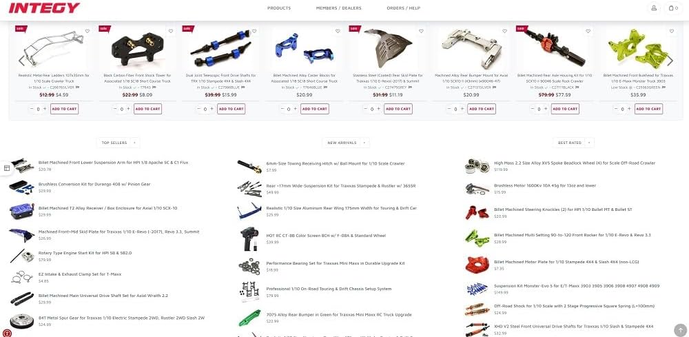 Integy Machined Alloy Flatbed Dual Axle Car Trailer Kit for 1/10 Scale RC 580x320x110mm