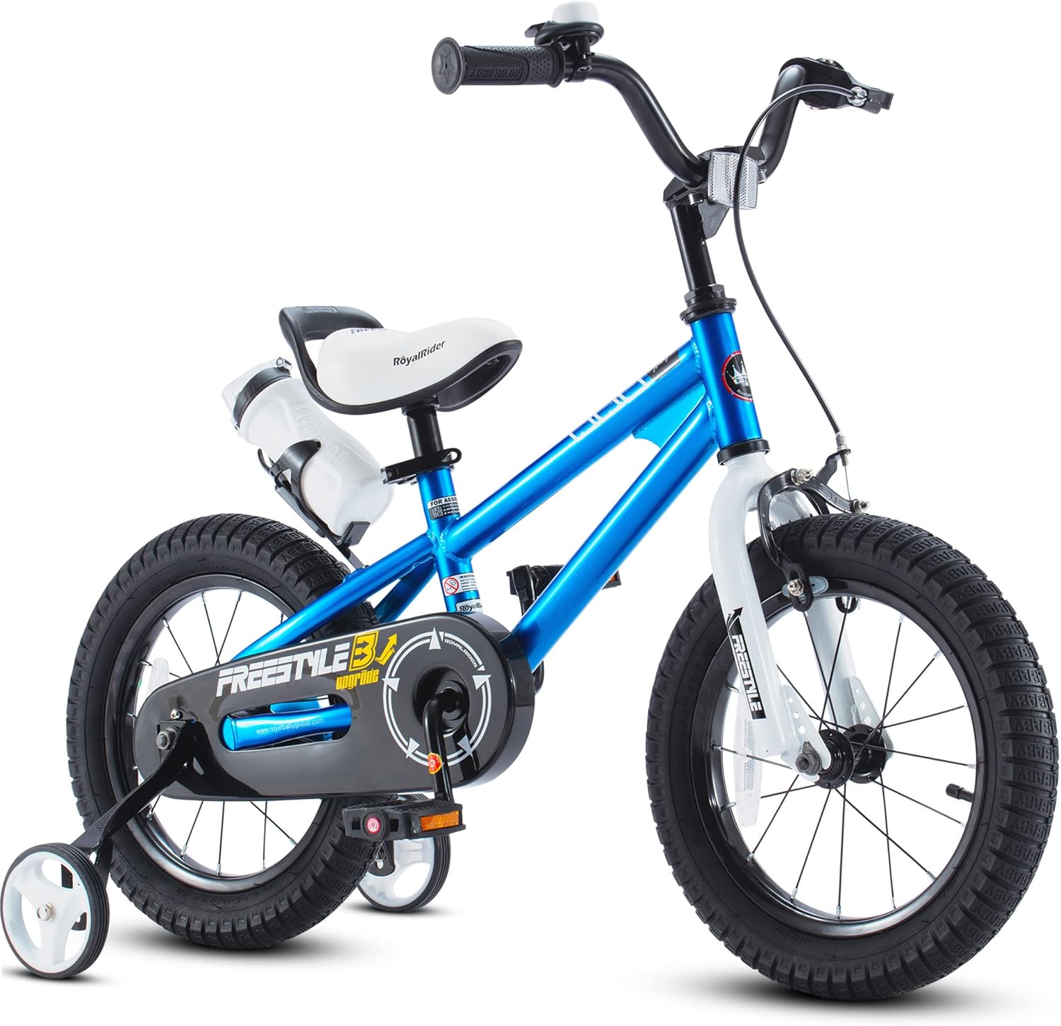 Royalbaby Freestyle Kids Bike Bundle with 14 Inch Bicycle with Training Wheels and 20 Inch Wheel BMX with Dual Hand Brakes