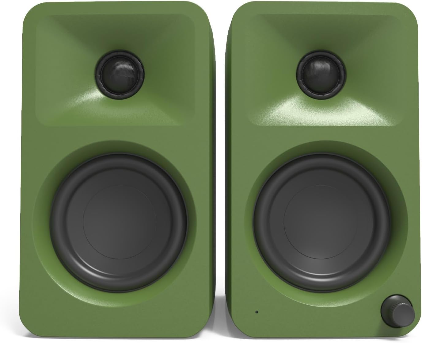 Kanto ORAMN 100W Powered Reference Desktop Computer Speakers with Bluetooth 5.0 and USB-C Input | Bi-Amplified | 100 Hz Automatic Crossover | Reference Quality Sound | Pair | Moss (Renewed)