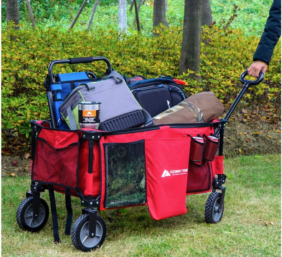 Ozark-Trail Folding Wagon, Red