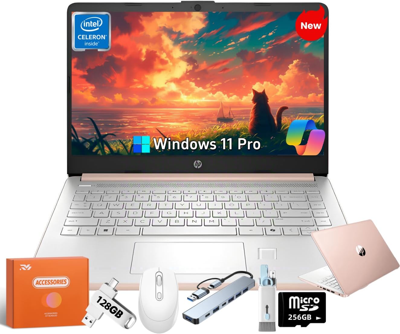 HP 2025 Laptop, Intel 4-Core N150(Beats N4120), 14