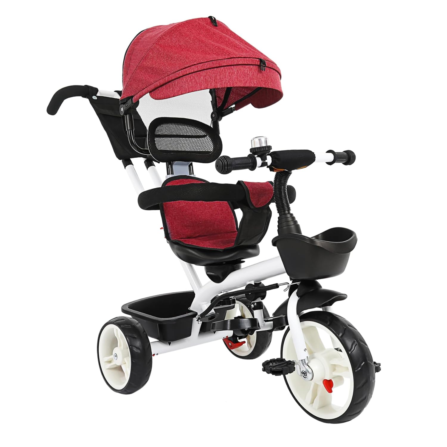 Tricycle with Sunshade Stroller for Boys and Lightweight Design for Family Outings Stylish
