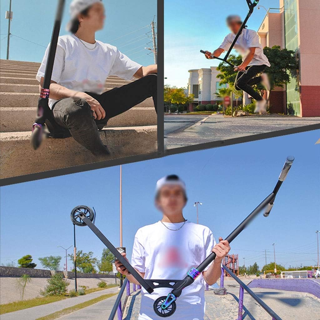 Scooters Lightweight Kick Scooter Summer Fashion Sport Scooters, Professional Racing Scooter, Man Trick Scooters, Easy to Assemble (Color : Black, Size : 71 * 50.8 * 91.5cm)