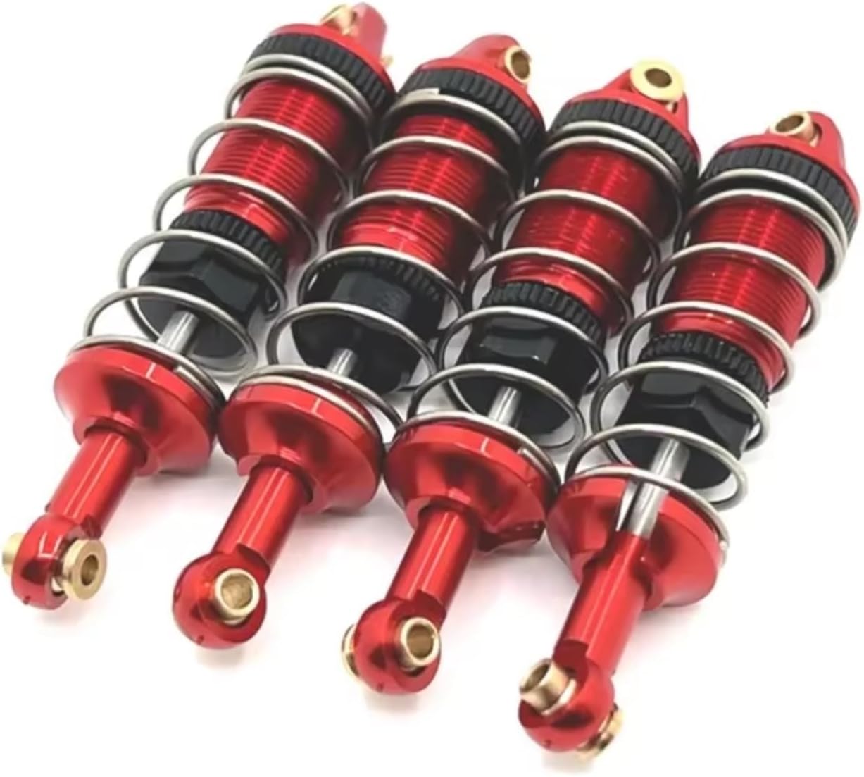 RC Upgrade Accessories for MJX 14301 14302 1/14 Front and Rear Rocker Arm Steering Cup Shock Absorber Metal Upgrade Kit Remote Control Car Parts(Red)